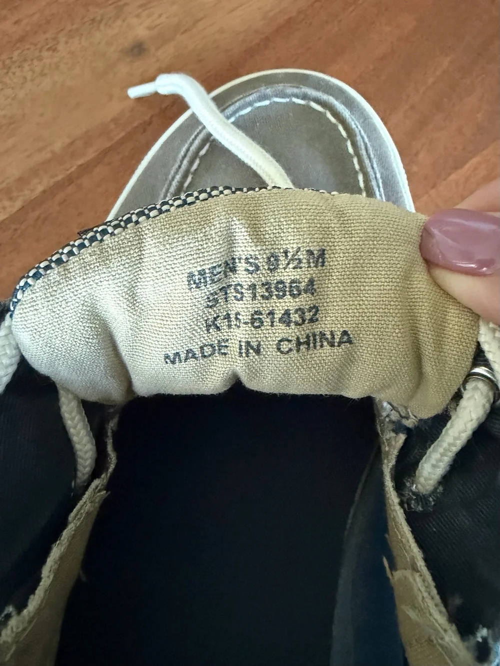 Sperry Men's Gray and Navy Canvas Boat Shoes